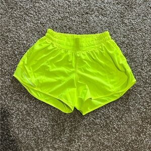 Lululemon Neon Yellow shorts